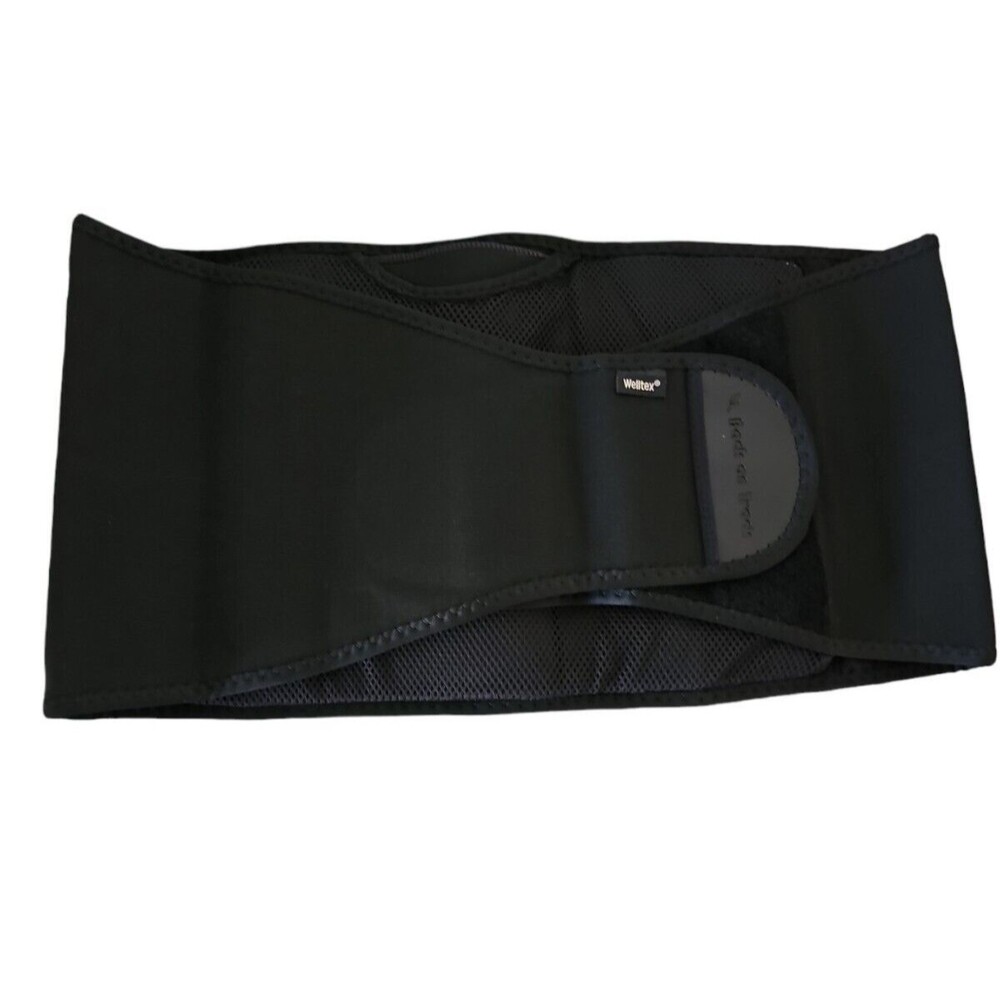 BACK ON TRACK Narrow Front Black Back Brace Size Large- Black -4 Way Stretch